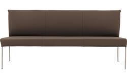 Goossens eetkamerbank funk bruin leer - 8227444-01