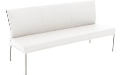 Goossens eetkamerbank funk wit leer - 8227445-01