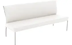 Goossens eetkamerbank funk wit leer - 8227445-01