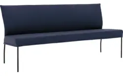Goossens eetkamerbank funk blauw leer - 8227458-01