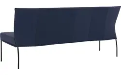 Goossens eetkamerbank funk blauw leer - 8227458-01