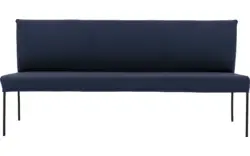 Goossens eetkamerbank funk blauw leer - 8227458-01
