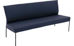 Goossens eetkamerbank funk blauw leer - 8227458-01