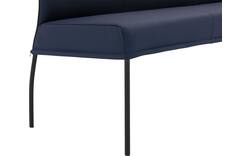 Goossens eetkamerbank funk blauw leer - 8227458-01