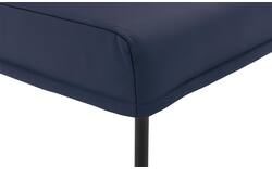 Goossens eetkamerbank funk blauw leer - 8227458-01