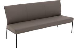 Goossens eetkamerbank funk grijs leer - 8227459-01
