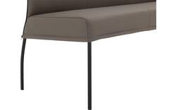 Goossens eetkamerbank funk grijs leer - 8227459-01