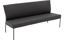 Goossens eetkamerbank funk grijs leer - 8227461-01