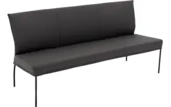 Goossens eetkamerbank funk grijs leer - 8227461-01