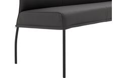 Goossens eetkamerbank funk grijs leer - 8227461-01