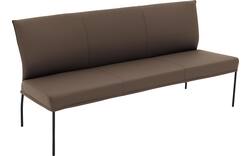 Goossens eetkamerbank funk bruin leer - 8227465-01