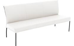 Goossens eetkamerbank funk wit leer - 8227466-01