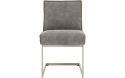 Goossens excellent eetkamerstoel tom grijs micro leer - 8227617-01