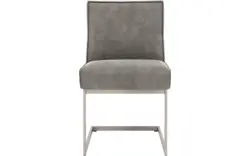 Goossens excellent eetkamerstoel tom grijs micro leer - 8227617-01