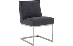 Goossens excellent eetkamerstoel tom blauw micro leer - 8227619-01