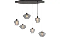Goossens hanglamp dijon zwart metaal - 8228441-01