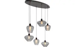 Goossens hanglamp dijon zwart metaal - 8228441-01