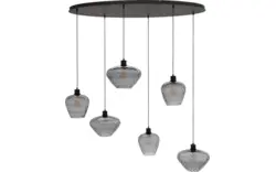Goossens hanglamp dijon zwart metaal - 8228441-01