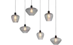 Goossens hanglamp dijon zwart metaal - 8228441-01