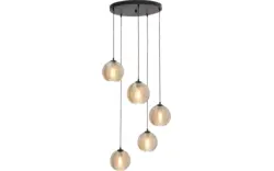 Goossens hanglamp soleil zwart metaal - 8228446-01
