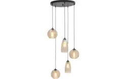 Goossens hanglamp soleil zwart metaal - 8228447-01