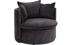 Goossens fauteuil bonne grijs stof - 8229417-01