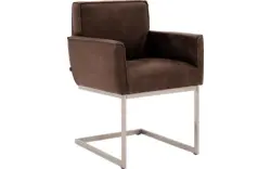 Goossens excellent eetkamerstoel tom bruin leer - 8229418-01