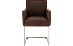 Goossens excellent eetkamerstoel tom bruin leer - 8229418-01