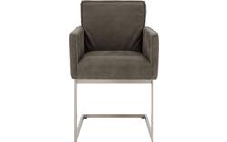 Goossens excellent eetkamerstoel tom grijs leer - 8229419-01