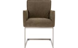 Goossens excellent eetkamerstoel tom groen leer - 8229421-01