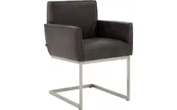 Goossens excellent eetkamerstoel tom bruin leer - 8229425-01