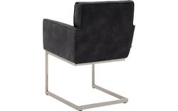 Goossens excellent eetkamerstoel tom zwart leer - 8229426-01