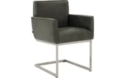 Goossens excellent eetkamerstoel tom groen leer - 8229427-01