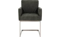 Goossens excellent eetkamerstoel tom groen leer - 8229427-01