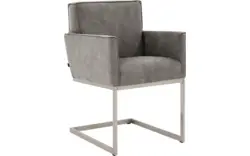 Goossens excellent eetkamerstoel tom grijs micro leer - 8229432-01