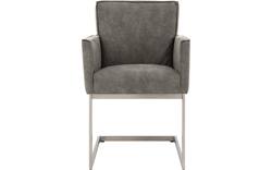 Goossens excellent eetkamerstoel tom grijs micro leer - 8229432-01