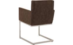 Goossens excellent eetkamerstoel tom bruin micro leer - 8229434-02
