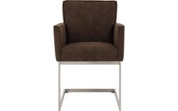Goossens excellent eetkamerstoel tom bruin micro leer - 8229434-01