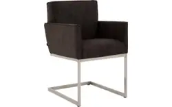 Goossens excellent eetkamerstoel tom bruin micro leer - 8229435-01