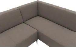 Goossens hoekbank key west bruin stof - 8229530-01-gespiegeld