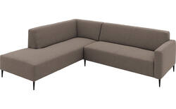 Goossens hoekbank key west bruin stof - 8229541-01-gespiegeld