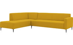Goossens hoekbank key west geel stof - 8229548-02-gespiegeld