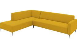 Goossens hoekbank key west geel stof - 8229548-01-gespiegeld