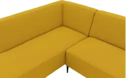 Goossens hoekbank key west geel stof - 8229548-01-gespiegeld