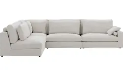Goossens hoekbank odette wit stof - 8229553-01-gespiegeld