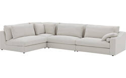 Goossens hoekbank odette wit stof - 8229553-01-gespiegeld