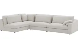 Goossens hoekbank odette wit stof - 8229553-01-gespiegeld