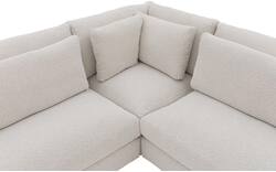 Goossens hoekbank odette wit stof - 8229553-01