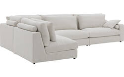Goossens hoekbank odette wit stof - 8229553-01-gespiegeld