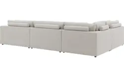 Goossens hoekbank odette wit stof - 8229553-01-gespiegeld